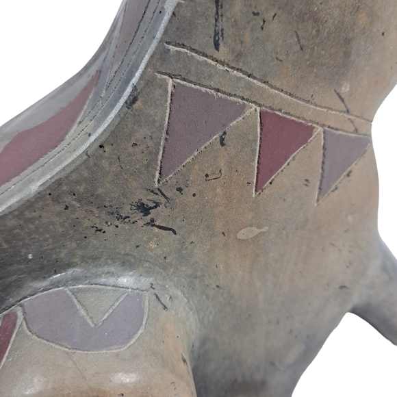 Raku (?) Pottery Sitting Frog Sculpture Figurine - Picture 7 of 12